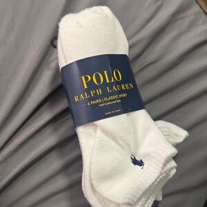 Polo Ralph Lauren Men's Classic White Athletic Socks - 6 Pack